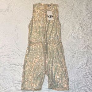 Zara holographic jumpsuit